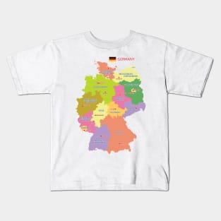 Administrative map of Germany Kids T-Shirt